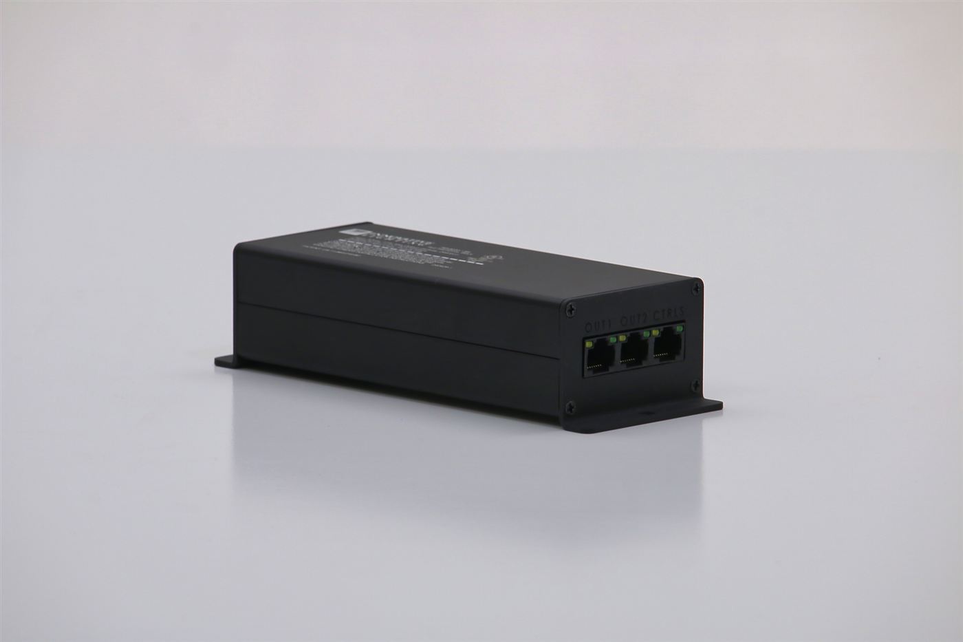 GENISYS IntelliDrive side view with OUT1, OUT2, and CTRLS RJ45 ports