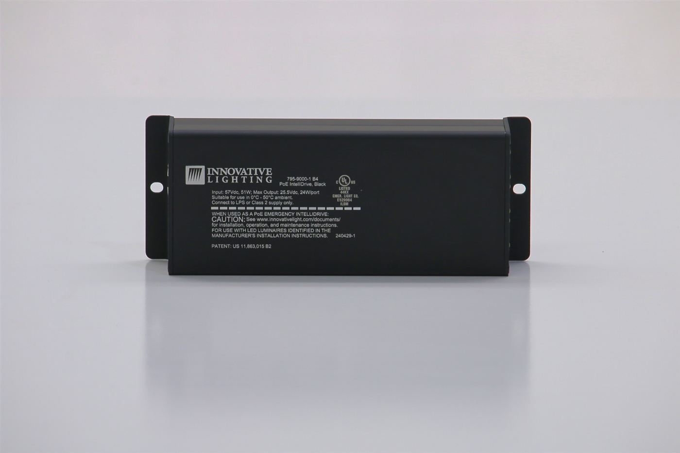 GENISYS PoE IntelliDrive top view with Innovative Lighting specs and UL listing