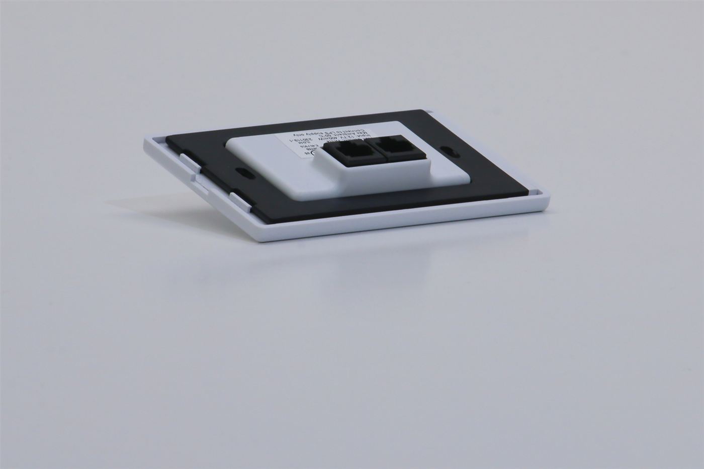 GENISYS PoE wall switch back with dual RJ45 Ethernet ports