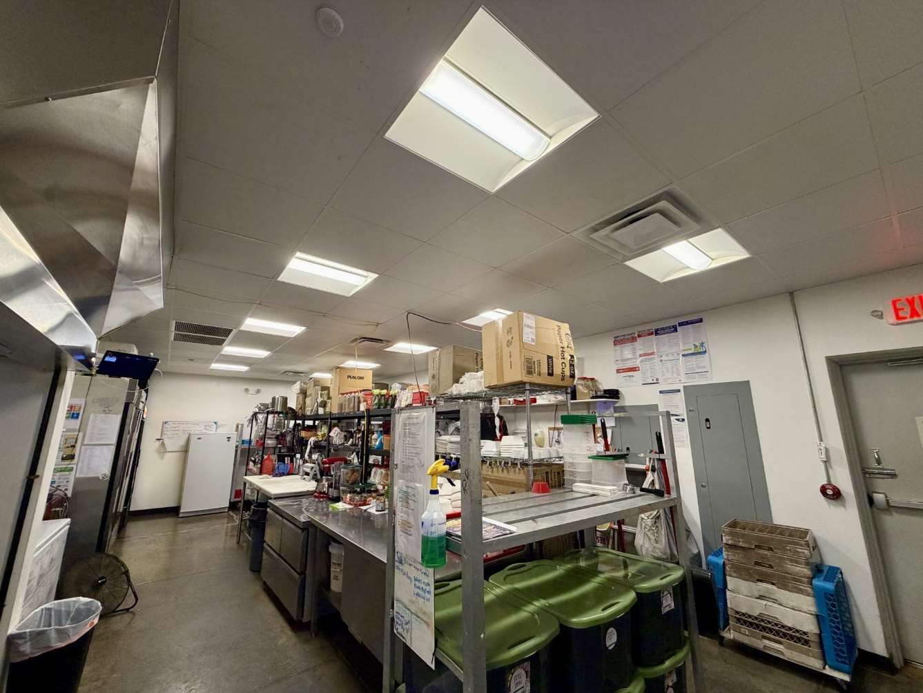 REDBAR kitchen with GENISYS ColorTune PoE troffer lighting