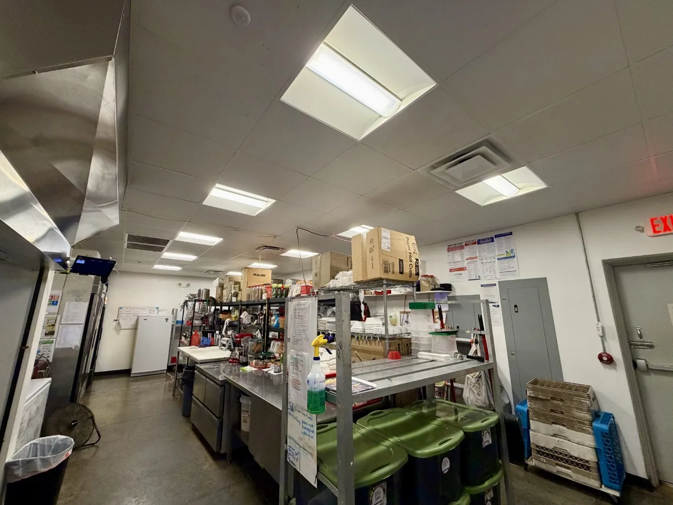 REDBAR kitchen with GENISYS ColorTune PoE troffer lighting